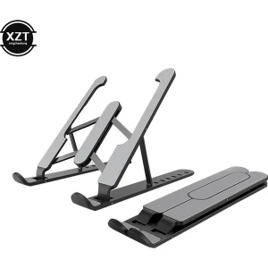 Siyah Taşınabilir Katlanabilir Dizüstü Bilgisayar Standı Kaymaz Ayarlanabilir Masaüstü Dizüstü Tutucu Dizüstü Bilgisayar Macbook Pro Air iPad Pro Için Dizüstü Standları (Yurt Dışından)