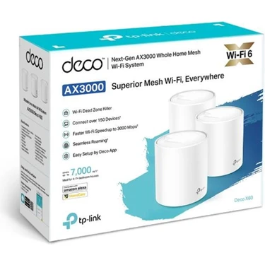 TP-LINK DECO X60 AX3000 MESH EV WI-FI 6 SİSTEMİ