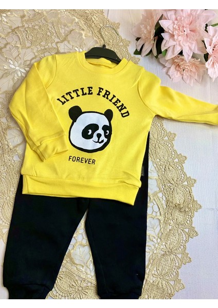 Panda Baskılı Bebek Çocuk Alt Üst Takımı
