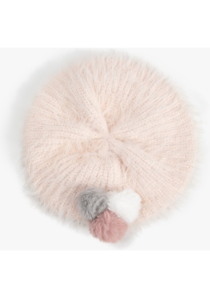 Pelüş Ressam Şapka Ponpon Detaylı