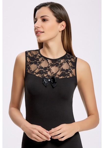 Likra Önü Dantel Yarım Kol 2502