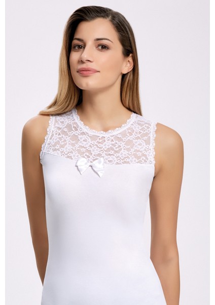 Likra Önü Dantel Sıfır Kol 2503