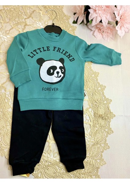 Panda Baskılı Bebek Çocuk Alt Üst Takımı