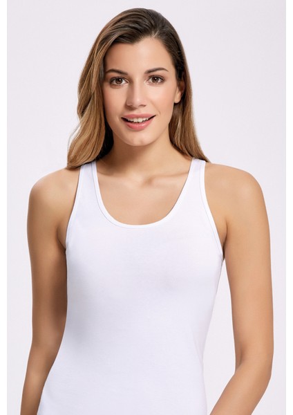 %100 Pamuk Ribana Kalın Askı Atlet 2002 (6 Adet)