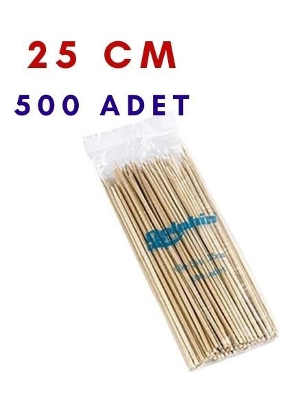 Anıl Ambalaj 25 cm 500 Adet Izgara Bambu Çöp Şiş