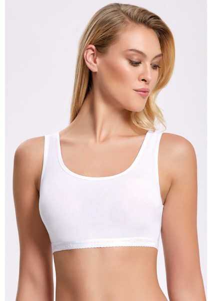 Likralı Geniş Askılı Body Sütyen Atlet 237 (6 Adet)