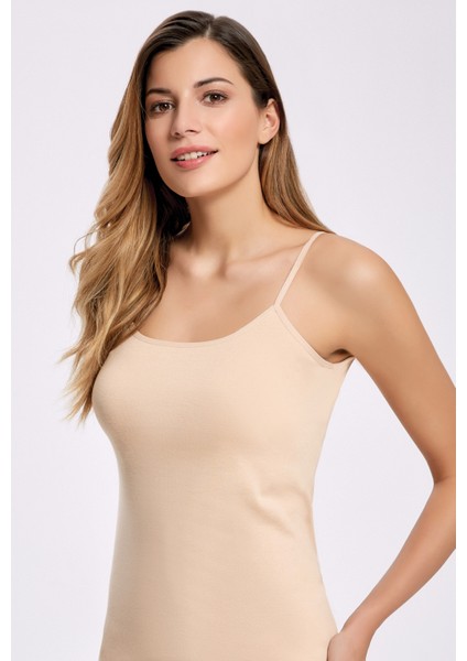 Ilke %100 Pamuk Ribana İp Askı Atlet 2001 (6 Adet)