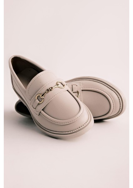 Potinonline 1363 Kadın Tokalı Loafer Günlük Ayakkabı