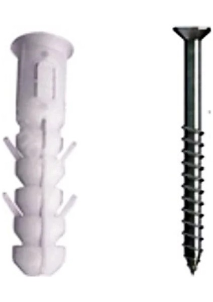 Dübel Vida Seti 10 Adet, 12 mm Dübel 6,0X60 Vida