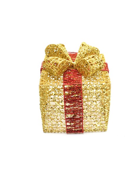 Yılbaşı Çam Ağacı Hediye Paketi Orta Boy Gold 22*22*22 CM