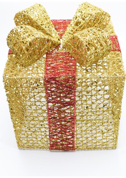 Yılbaşı Çam Ağacı Hediye Paketi Küçük Boy Gold 16*16*16 CM