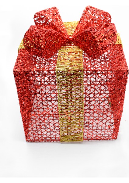 Yılbaşı Çam Ağacı Hediye Paketi Küçük Boy Kırmızı-Altın 16*16*16 CM fırsatları