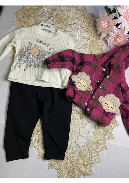 Nakışlı Ceketli Çocuk Bebek Takımı