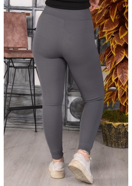 Kadın Füme Fitili Yüksek Bel Toparayıcı Tayt Şardonlu fiyatları