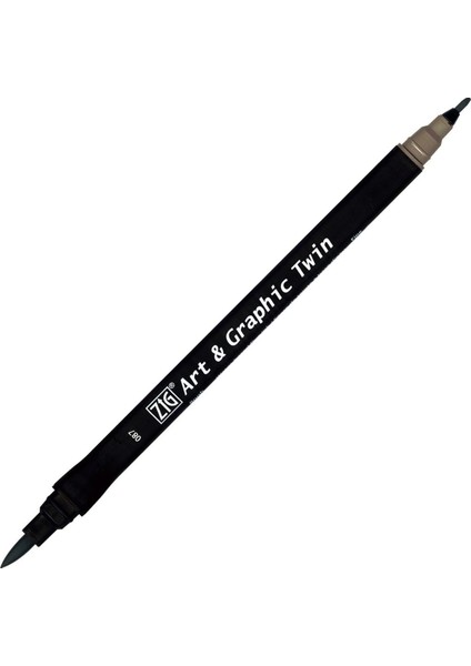 Art&graphic Twin Çift Uçlu Keçe Grafik Kalemi 87 Gray Brown