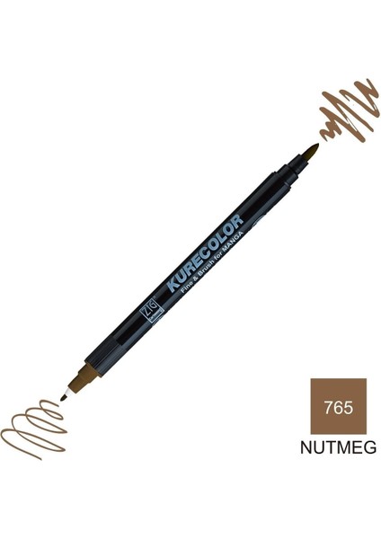Kurecolor Mangaka Fine&brush Çift Taraflı Kalem CNKC-2200 No 765 Nutmeg
