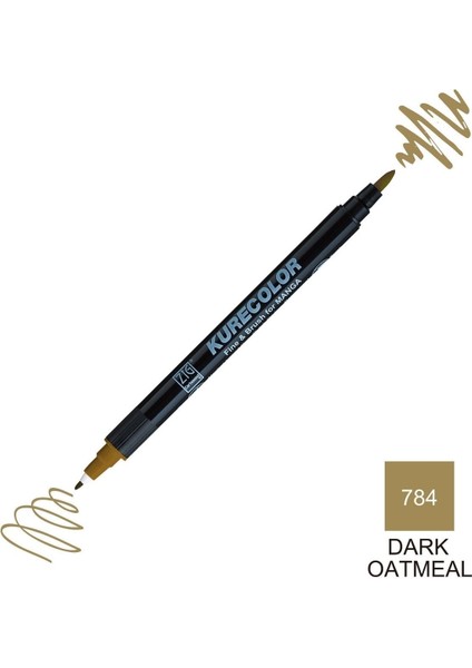 Kurecolor Mangaka Fine Brush Çift Taraflı Kalem CNKC-2200 No 784 Dark Oatmetal