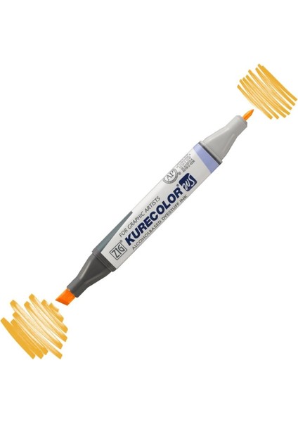 Kurecolor Twin S Marker KC3000 Çift Uçlu Grafik Markörü NO:404 Bright Yellow