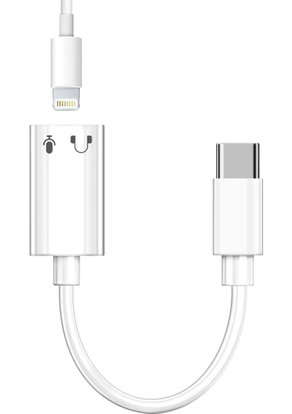 NR41 iPhone Çevirici Type-C To Lightning Adaptör Kulaklık Ses Dönüştürücüsü