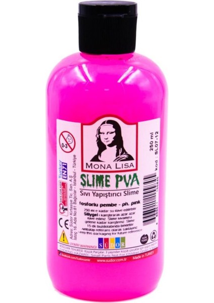 Slime Jeli 250 ml Fosforlu Pembe