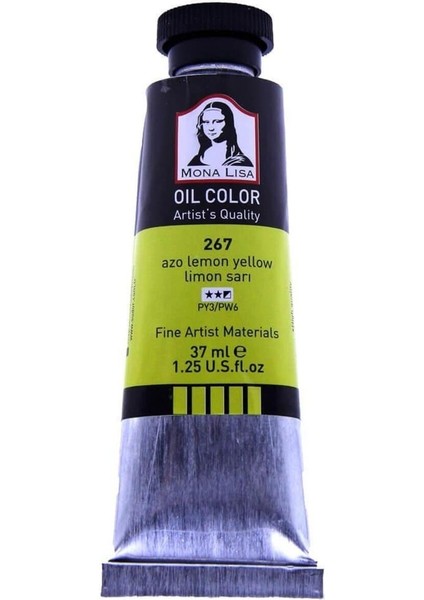 Yağlı Boya 37ML 267 Limon Sarı