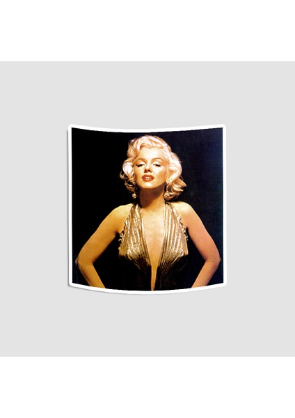 Altın Elbiseli Marilyn Monroe Stickerı