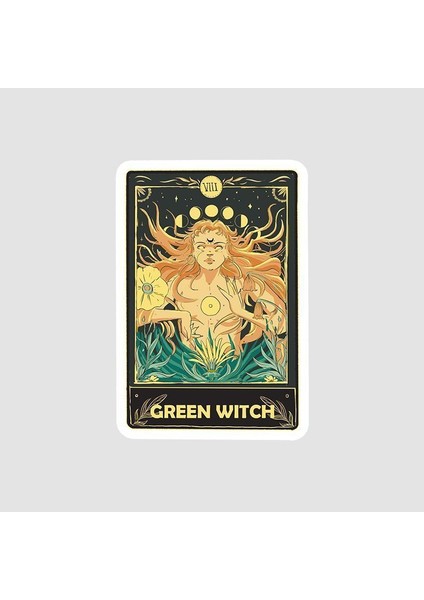 Green Witch Tasarımlı Sticker