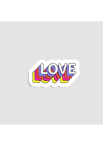 Love Yazılı Sticker