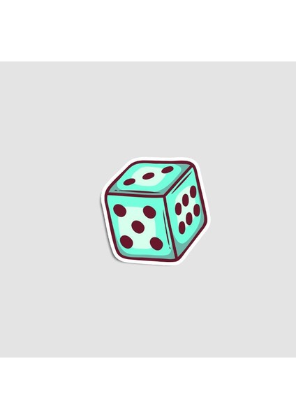 Retro Mavi Zar Tasarımlı Sticker
