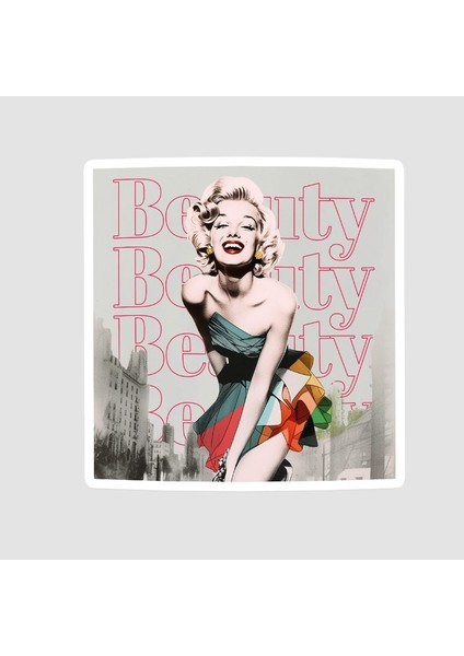 Marilyn Monroe Beauty Tasarımlı Laptop Sticker