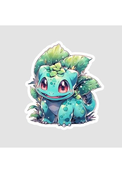 Pokemon Evreninden Balbazar Tasarımlı Sticker