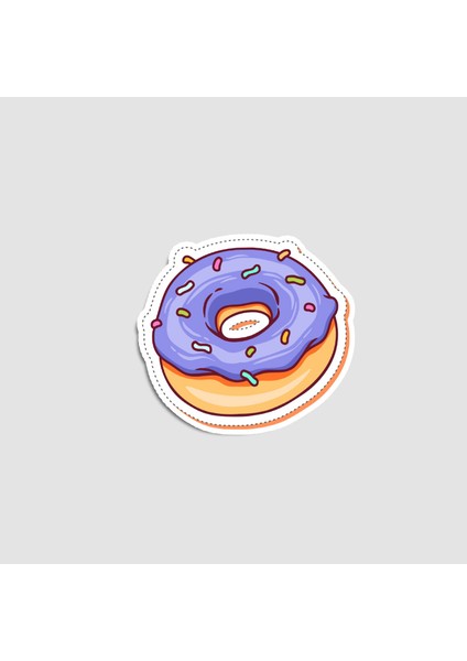 Pink Donat Tasarımlı Laptop Sticker
