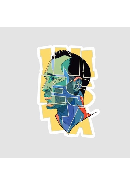 Dünya Futbolu Andrés Iniesta Tasarımlı Sticker