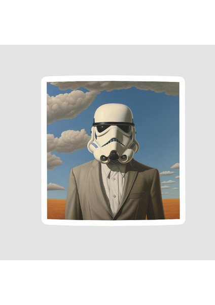 Beyaz Yakalı Stormtrooper Tasarımlı Sticker
