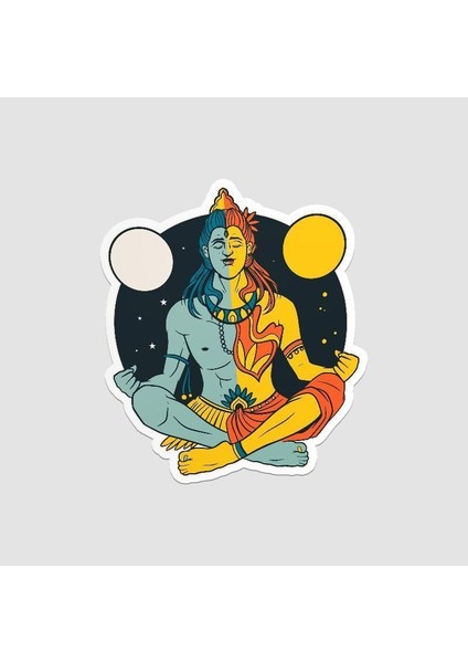 Hint Mitolojisi Shiva Tasarımlı Laptop Sticker