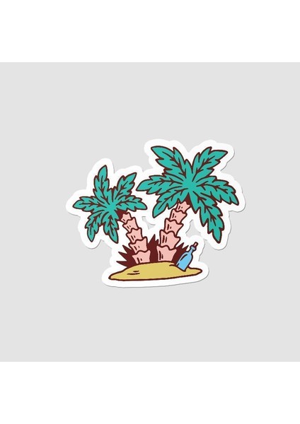 Su mm er Island Tasarımlı Sticker