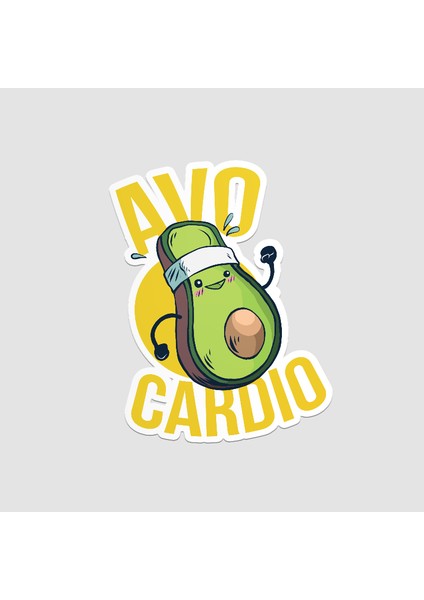 Avocardio Tasarımlı Sticker