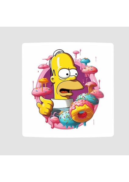 The Simpsons Donut Tasarımlı Sticker
