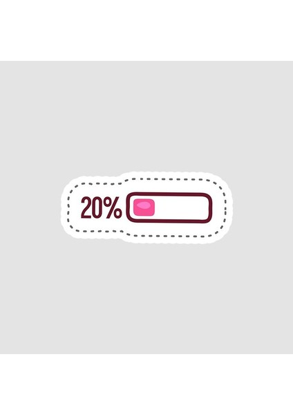 Low Batary Tasarımlı Sticker