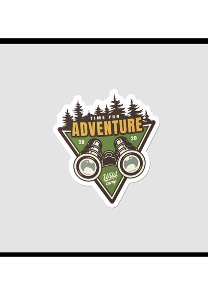 Time For Adventure Tasarımlı Laptop Stickerı