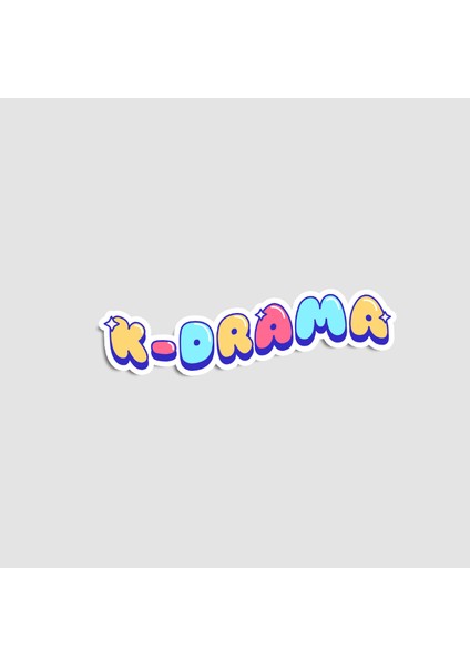 Renkli K-Drama Yazılı Sticker