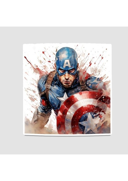 Captan America Evreni Tasarımlı Sticker