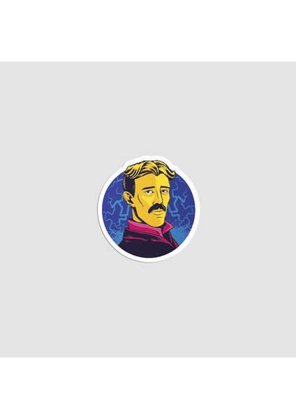 Nikola Tesla Tasarımlı Laptop Sticker