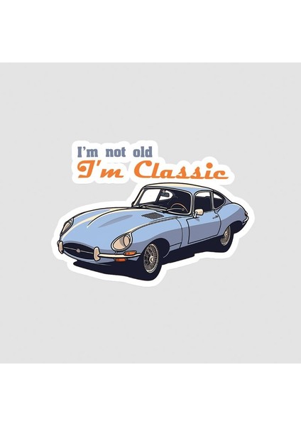 Jaguar E-Type Klasik Otomobil Tasarımlı Sticker