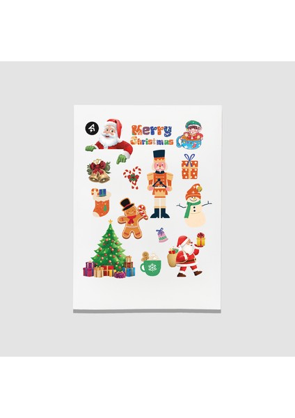 Yeni Yıl Coşkusu Tasarımlı Çocuk Sticker Seti