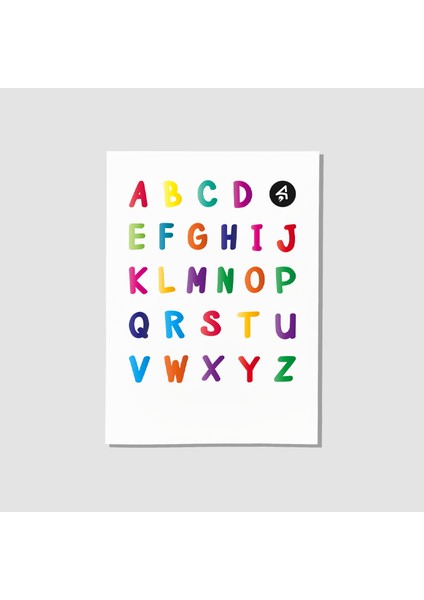Rengarenk Harfler Tasarımlı Çocuk Sticker Seti