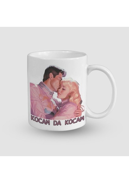 Barbie Evreninden Kocam Da Kocam Esprili Beyaz Porselen Kupa Bardak