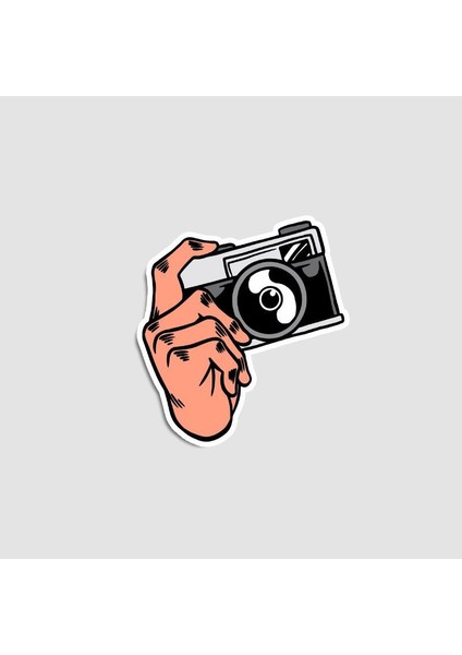 Fotoğraf Makinesi Tasarımlı Laptop Sticker