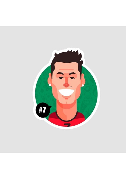 Cristiano Ronaldo Gülümsemesi Tasarımlı Sticker