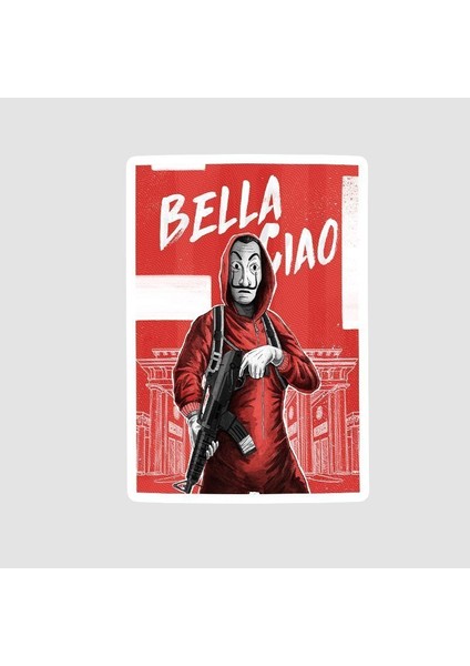 Bella Ciao Yazılı La Casa De Papel Laptop Sticker